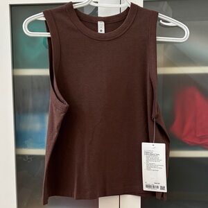 Lululemon Classic Fit Cotton Blend Tank JAVA NWT SZ 4 🤎🤎🤎